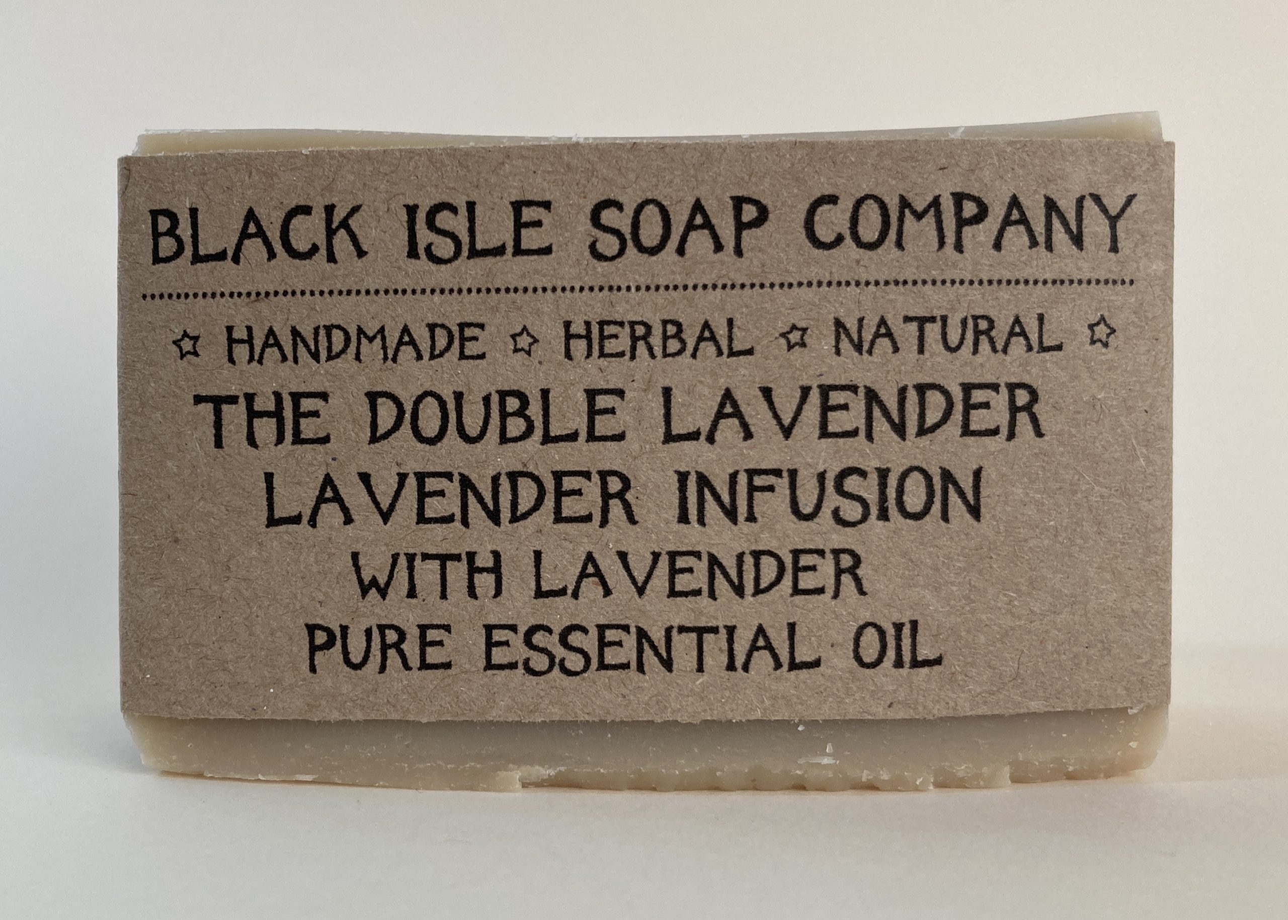 A lightly natural coloured bar of soap wrapped in nice brown paper. Scented with high alpine lavender essential oil, the smell of which is so fresh